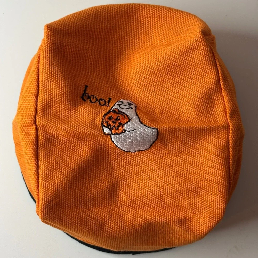 Longaberger Coaster Tote Halloween Orange Ghost Pumpkin 27710152